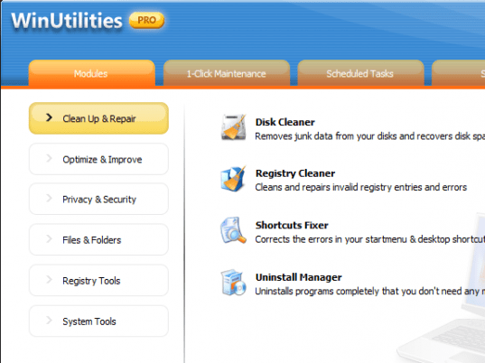 WinUtilities Professional Edition Screenshot 1