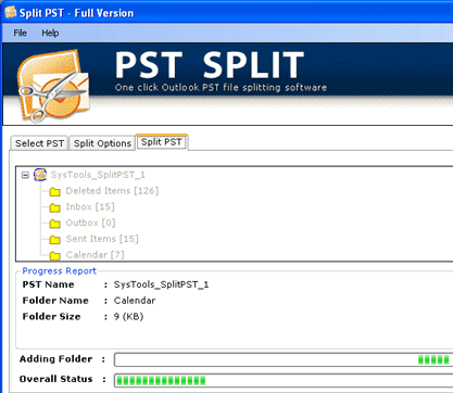 Outlook Split PST Software Screenshot 1