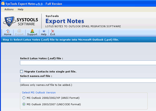 Convert Lotus Notes Data File Screenshot 1