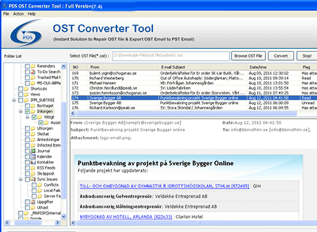 MS Outlook OST Repair Screenshot 1