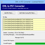 EML to PST Conversion Screenshot 1