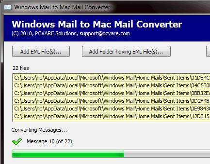 Migrate Windows Mail to Mac Mail Screenshot 1
