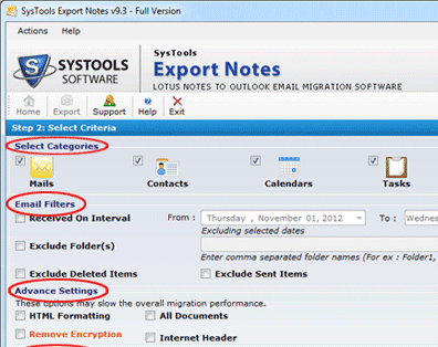 Lotus Notes Export All Fields Screenshot 1