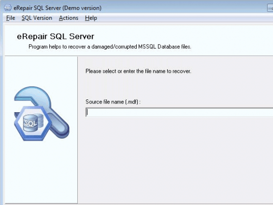 eRepair SQL Server Screenshot 1