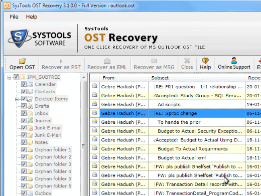 View OST File in Outlook 2007 Screenshot 1