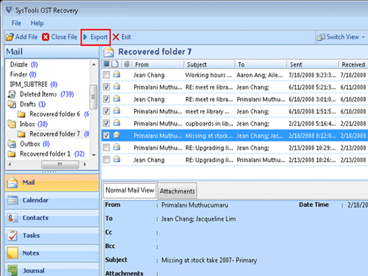 Export OST 2010 to Outlook Screenshot 1