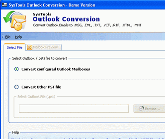 Outlook Mail Converter Screenshot 1