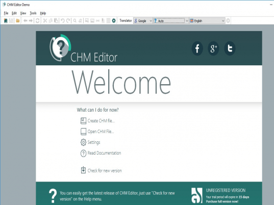 CHM Editor Screenshot 1