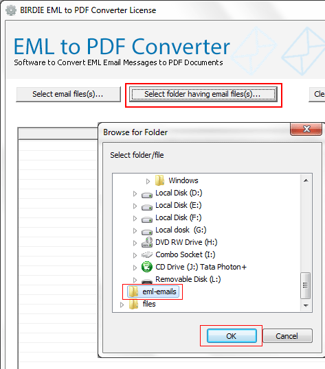 Export Email EML to PDF Screenshot 1