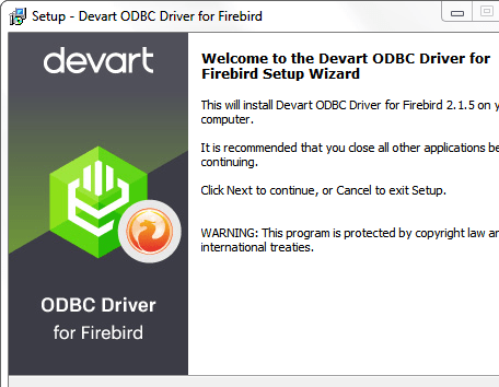 Devart ODBC Driver for Firebird Screenshot 1