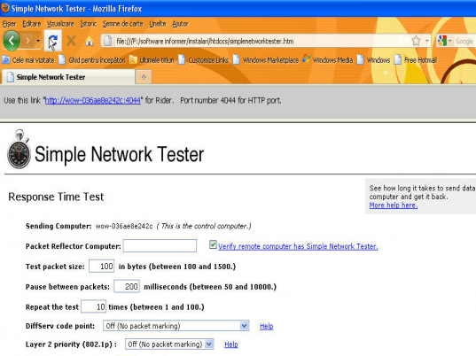 Simple Network Tester Screenshot 1