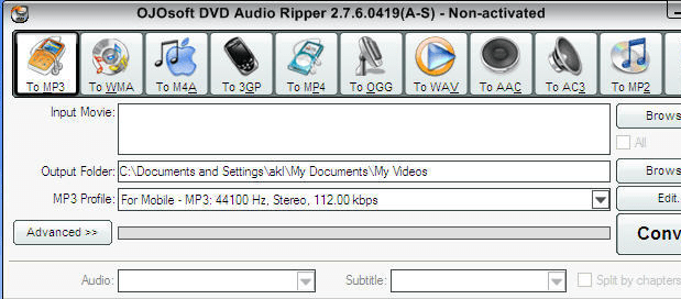 OJOsoft DVD Audio Ripper Screenshot 1
