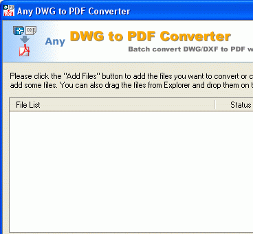 AutoCAD to PDF Converter 2009.6 Screenshot 1