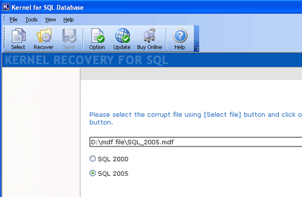 Repair SQL 2005 Screenshot 1