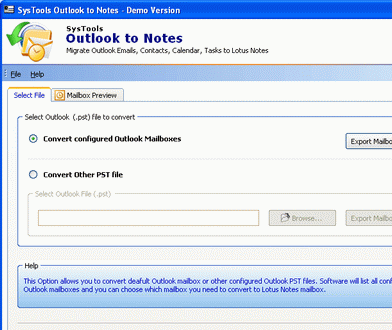 Outlook to Lotus Notes Conversion Screenshot 1