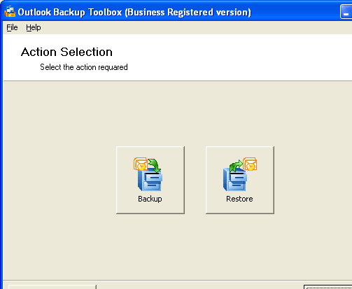 Outlook Backup Toolbox Screenshot 1