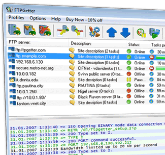 FTPGetter 3 Professional Screenshot 1