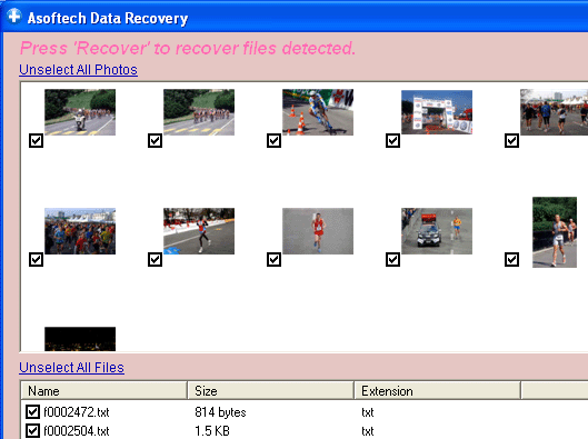 Asoftech Data Recovery Screenshot 1