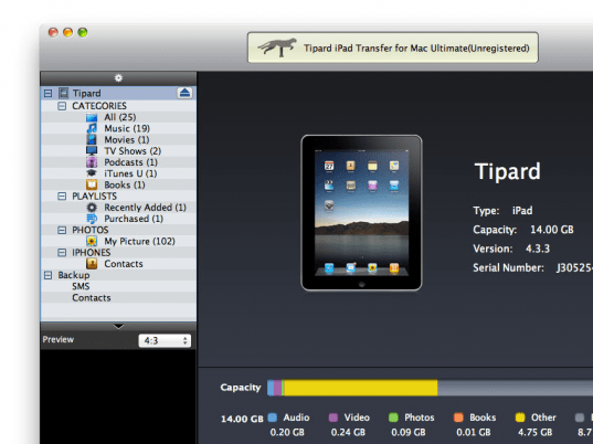 Tipard iPad Transfer for Mac Ultimate Screenshot 1