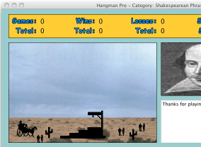 Hangman Pro for the Macintosh Screenshot 1