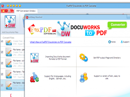 FoxPDF DocuWorks to PDF Converter Screenshot 1