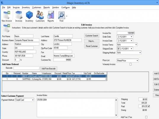 iMagic Inventory Software Screenshot 1
