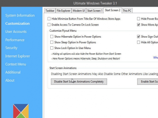 Ultimate Windows Tweaker Screenshot 1