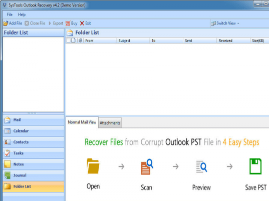 SysTools Outlook Recovery Screenshot 1