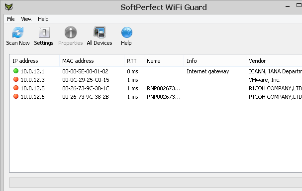 SoftPerfect WiFi Guard Screenshot 1