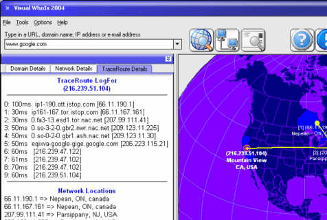 Visual WhoIs 2004 Screenshot 1