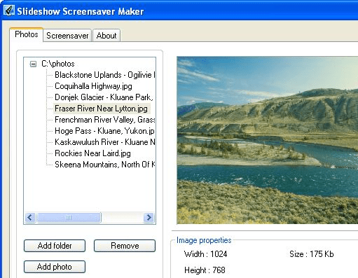 Slideshow Screensaver Maker Screenshot 1