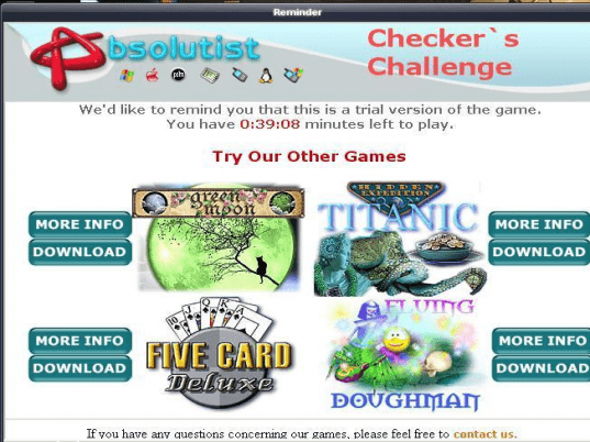 Checkers Challenge Screenshot 1