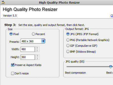 High Quality Photo Resizer Screenshot 1