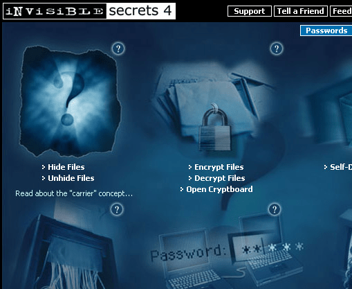 Invisible Secrets Encryption Software Screenshot 1