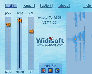 Audio To MIDI VST Screenshot 1