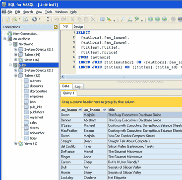 MSISQL (ISQL for Microsoft SQL) Screenshot 1