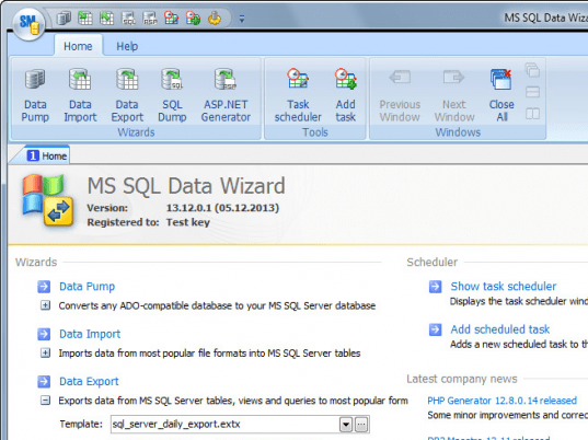 MS SQL Data Wizard Screenshot 1