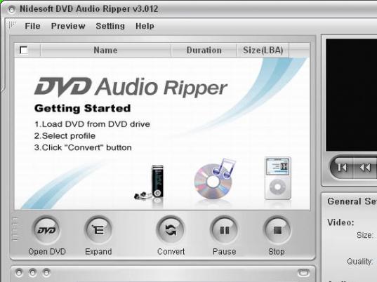 Nidesoft DVD Audio Ripper 3018 Screenshot 1