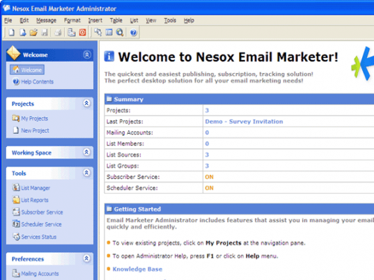 Nesox Email Marketer BusinessEdition Screenshot 1