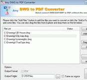 Any DWG to PDF Converter 2009.3 Screenshot 1