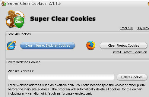Super Clear Cookies Screenshot 1