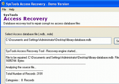 Perfect Access File Repair Screenshot 1