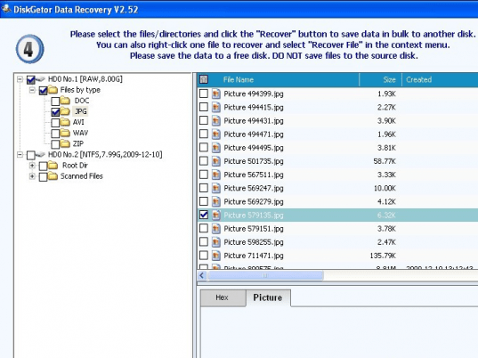 Diskgetor Data Recovery 2.52 Screenshot 1