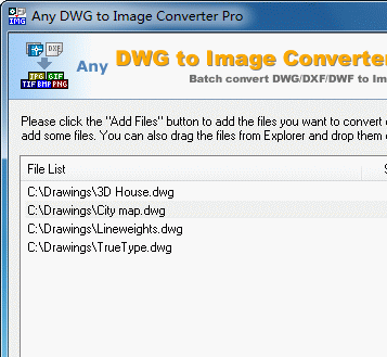 DWG to JPG Converter Pro 2010.8 Screenshot 1