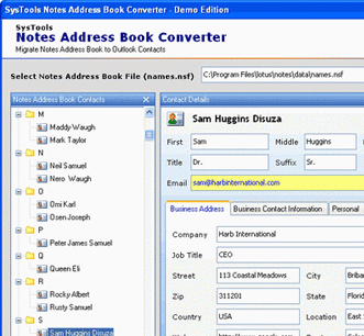 Import Lotus Notes Address Book to PST Screenshot 1