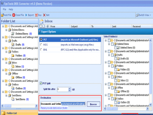 Import Outlook Express Data to Outlook Screenshot 1