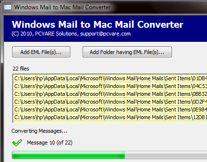 Windows Mail to Thunderbird Converter Screenshot 1
