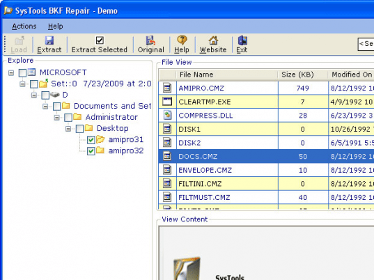 Windows Data Recovery Tool for Backup Screenshot 1