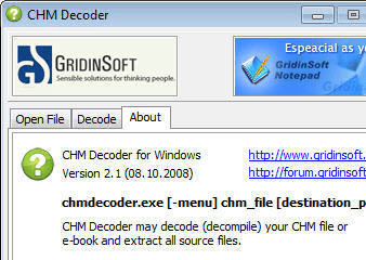 CHM Decoder Screenshot 1