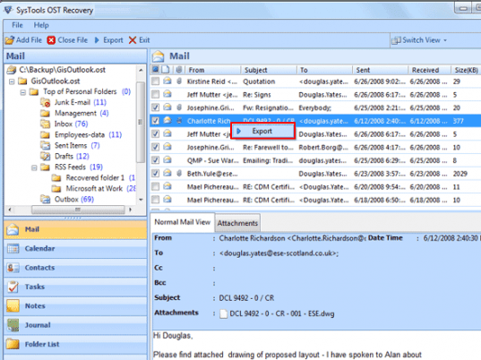 Import an OST into Outlook PST Screenshot 1
